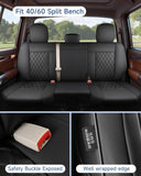 Custom Seat Covers fit for Dodge Ram 1500 2500 3500, Full Coverage Luxury Leather Ram Truck Seat Cover 2009-2025 Compatible with Crew Cab Double Quad Regular ( Full Set (Flat Front/Curved Rear))