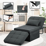 Ainfox 73inch Cloud Puff Convertible Sofa Bed White,4-in-1 Folding Sofa