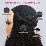StariaHair 10A 180% Average Size Half Wig Burmese Curly Natural Black