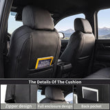 Truck Seat Covers for Toyota Tacoma 2024-2026 Double Cab, Nappa Leather, 3D Laser-Scan Custom Fit, Waterproof, Easy-Clean, Full Coverage, Airbag Compatible, Pet & Scratch Protection