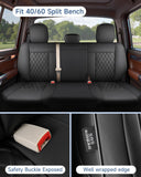 Umbrauto Custom Seat Covers fit for Dodge Ram 1500 2500 3500, Full Coverage Luxury Leather Ram Truck Seat Cover 2009-2025 Compatible with Crew Cab Double Quad Regular (Full Set (Flat Rear))