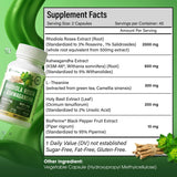 Rhodiola Rosea 2000mg with Ashwagandha KSM-66, L-Theanine, Holy Basil & BioPerine - High Potency Vegan Capsules