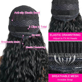 StariaHair 5"x5" Deep Wave Transparent Glueless Lace Closure Wig #1B