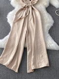 Sleeveless Wide Leg Jumpsuit
