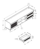 72-Inch Transitional TV Stand Console with Storage