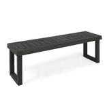 2-Piece Solid Acacia Wood Outdoor Dining Set, Sandblast Dark
