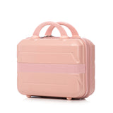 ABS 2-Piece Luggage Set with Spinner Wheels and Combination Lock - Pink