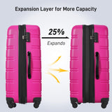 Hardshell Luggage Set 2 Pieces with TSA Lock - Pink