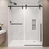 Matte Frameless Sliding Shower Door 56"-60" W x 75" H