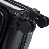 ABS Spinner Wheel Luggage Set with Cosmetic Case - Black