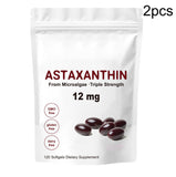 Astaxanthin 12mg Softgels - Triple Strength, From Microalgae, Antioxidant Support, Non-GMO, Gluten-Free & Dairy-Free, 120 Softgels