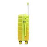 2-Piece Polycarbonate Spinner Wheel Luggage Set with Lock - Green & Yellow