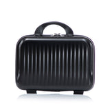 ABS Spinner Wheel Luggage Set with Cosmetic Case - Black