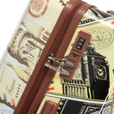 3-Piece Spinner Wheel Luggage Set with Waterproof Polycarbonate Shell - Black Vintage