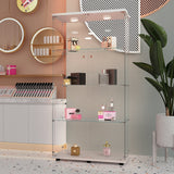 Tempered Glass Display Cabinet with Adjustable Features