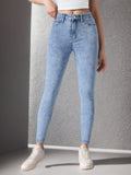 Stretchy Slim-fit Skinny Jeans High-waisted With Tummy-control Design