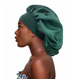 Large Satin Bonnet,Silk Bonnet Hair Wrap for Sleeping, Sleep Cap with Elastic Soft Band, Big Bonnets for Women Hair Care