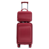 ABS Spinner Wheel Luggage Set with Combination Lock - Red
