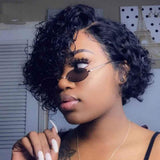 Peruvian Curly Bundles Human Hair - Jerry Curl Weaving, Double Drawn Remy Hair Extensions, Colored Bundles