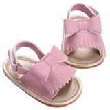stylesilove Summer Baby Toddler Girls Leatherette Tassel Crib Shoes Moccasins Sandals