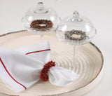 Fennco Styles Petite Bell Napkin Rings, Set of 4 - Silver Jingle Bell Wreath Napkin Holders for Dining Room, Banquets, Family Gatherings, Holidays and Special Occasions