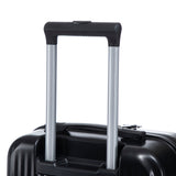 ABS Spinner Wheel Luggage Set with Cosmetic Case - Black