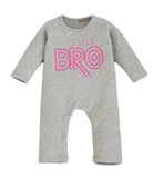 stylesilove Infant Toddler Baby Unisex Little Bro Print Thick Cotton Warm Long Sleeve Baby Romper