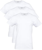 Gildan Men's Cotton Stretch T-Shirts, Multipack, Artic White (Crew 3-Pack), Large (Clearance)