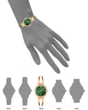 Women's Elegant Diamond Accent Watch – Stainless Steel Quartz Bracelet Watch
