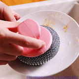 10pcs Cleaning Ball Brush Cleaning Brush Kitchen Cleaner Dish Brush Kitchen Scrubber Kitchen Helper Washing Brush Steel Wire Ball Scrubber Wire Brush Dish Towel Kitchen Accessory