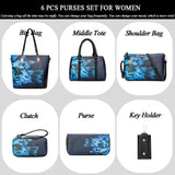 2E-youth Designer Purses and Handbags for Women Satchel Shoulder Bag Tote Top Handle Bag