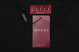 Gucci Collarless GG T-Shirt | Black Cotton Crew Neck