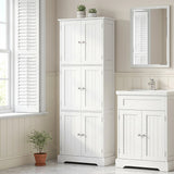 63-Inch Tall Bathroom Storage Cabinet with 6 Doors