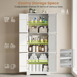 63-Inch Tall Bathroom Storage Cabinet with 6 Doors