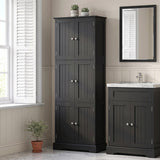 63-Inch Tall Bathroom Storage Cabinet with 6 Doors
