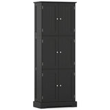 63-Inch Tall Bathroom Storage Cabinet with 6 Doors