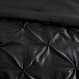 7 Piece Tufted Comforter Set Black King
