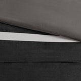7 Piece Faux Suede Comforter Set - Black - King