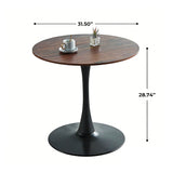 Mid-Century Tulip Table With Round Top and Pedestal Base