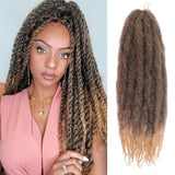18 Inch Marley Hair for Braids | Afro Kinky Ombre | 30 Strands per Pack