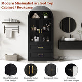 Modern Minimalist Arched Top Storage Cabinet
