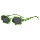 Polygonal Small-Frame Sunglasses – Hexagonal Unisex UV Protection