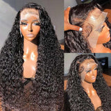 12 Inch Deep Wave Lace Front Wigs Human Hair 13X4 Lace Frontal Wigs 180% Density Brazilian Deep Wavehuman Hair Lace Front Wigs Pre Plucked with Baby Hair Deep Wave Wigs Natural Color