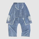 Trendy Personalized Distressed Brushed Ripped Jeans