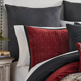 Sadler 9-Pc Burgundy & Blue Medallion Comforter Ensemble