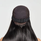 StariaHair 5"x5" HD Glueless Lace Straight 180% Closure Wig #1B