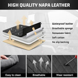 Umbrauto Seat Cover for Chevy Silverado/GMC Sierra 1500 2007-2013&2019-2026,3D Laser-Scan Custom Fit 2500/3500HD 2020-2026 Crew/Double Cab, Nappa Leather, Waterproof, Full Coverage, Airbag Compatible,Black