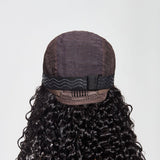 StariaHair 5"x5" Water Wave Transparent Glueless Lace Closure Wig #1B