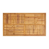 Outdoor 7 Piece Patio Rustic Acacia Wood Dining Set