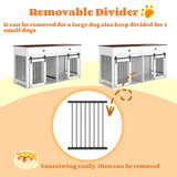 63" Large Dog Crate Furniture for Double Dogs